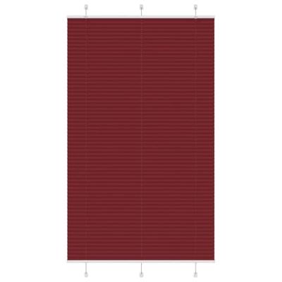 Pliss rolgordijn 115x200cm stofbreedte 114,4cm bordeauxrood