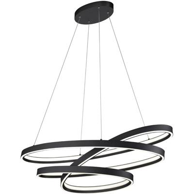 LED Hanglamp - Cinque Ciola - 1 Lichtpunt van 100 Watt - Dimbaar - Aanpasbare Lichtkleur - Mat Zwart - Metaal