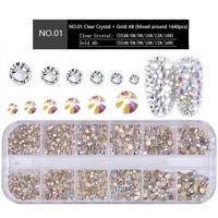 Nail flat-back AB Crystal Strass 3D charme edelstenen DIY manicure Nail Art decoraties (01) - thumbnail