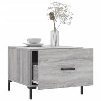 Salontafel 50x50x40 cm bewerkt hout grijs sonoma eiken - thumbnail