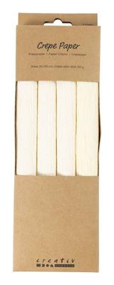 Creativ Company Crêpepapier, vel 25x60 cm, crêpe-verhouding: 180%, 105 gr, off white, 4 vel/ 1 doos Creativ Company Crêpepapier, vel 25x60 cm, crêpe-verhouding: 180%, 105 gr, off white, 4 vel/ 1 doos