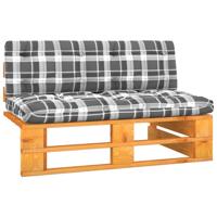 Tuinmiddenbank pallet honingbruin geïmpregneerd grenenhout - thumbnail