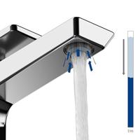 Villeroy & Boch Loop & Friends Eengreeps wastafelkraan - met trekstang-afvoergarnituur - mat zwart TVW106102153K5 - thumbnail