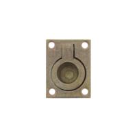 Intersteel Luikring rechthoekig 41 x 31mm messing getrommeld - thumbnail