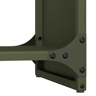 Brandhoutrek 40x30x80 cm koudgewalst staal olijfgroen