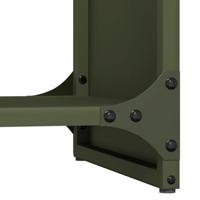 Brandhoutrek 40x30x80 cm koudgewalst staal olijfgroen - thumbnail