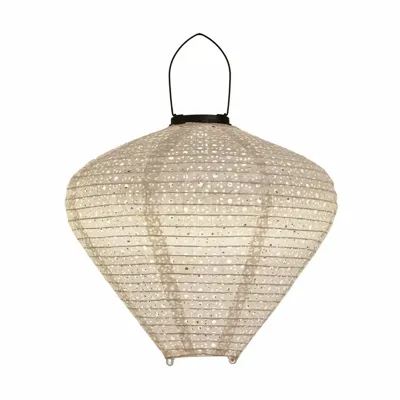 Solar Lampion Papier Wit 33x29cm