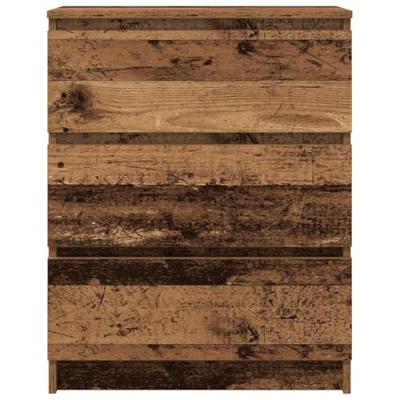 Dressoir 60x35x76 cm bewerkt hout oud houtkleurig