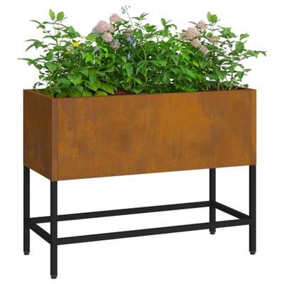 Verhoogde Tuin Plantbak Roestig 60 x 26 x 45 cm Cortenstaal
