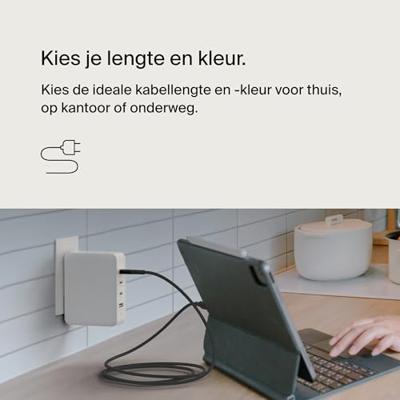 Kabel USB-C naar USB-C Belkin CAB015BT1MBK Zwart 1 m Kabel USB-C naar USB-C Belkin CAB015BT1MBK Zwart 1 m