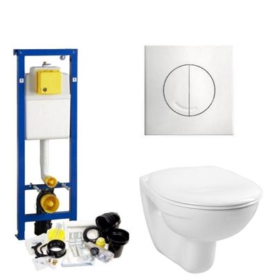 Xs Toiletset 01 Basic Wandcloset Softclose Met Argos/Delos Drukplaat Wisa