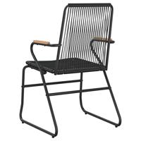 Tuinstoelen 4 st 58x59x85,5 cm PVC-rattan zwart - thumbnail