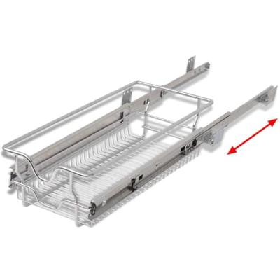 VidaXL Draadmanden uittrekbaar 2 st 300 mm zilverkleurig