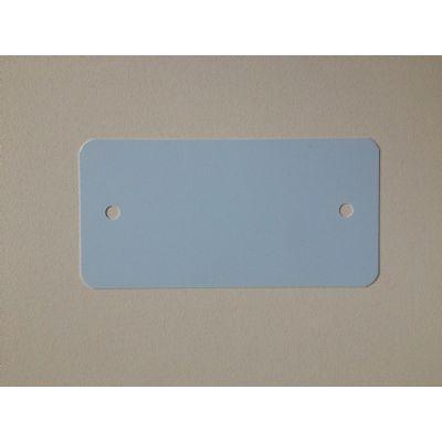 PVC labels 64x118mm lichtblauw2xgat rond