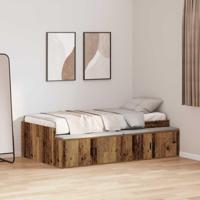 Bedframe met lade met opslag Oud Hout 90 x 200 cm Bewerkt hout - thumbnail