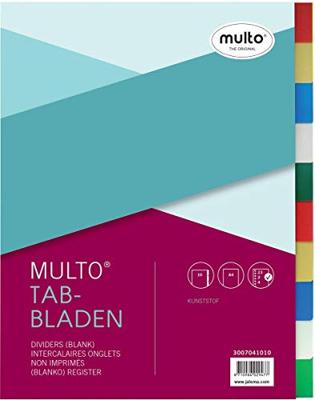 Tabbladen multo a4 23r pp 10dlg ass