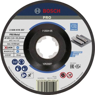 Bosch Accessories 2608619257 Doorslijpschijf gebogen 125 mm 1 stuk(s) Metaal