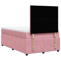 Boxspring met matras fluweel roze 120x190 cm - thumbnail