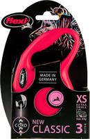 Flexi Nieuw Classic Cord Red Small 8m Intrekbare Hondenriem/Lood voor honden tot 12kgs/26lbs - thumbnail