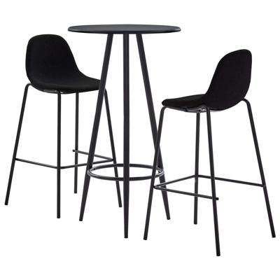 3-delige Barset stof zwart