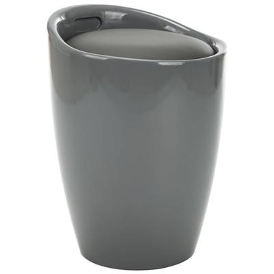 vidaXL Opbergkruk kunstleer grijs