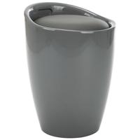 vidaXL Opbergkruk kunstleer grijs - thumbnail