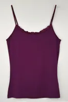 Nina von C dames spaghetti hemd kant - Modal - Kanten onderhemd met smalle bandjes - Luxe singlet - thumbnail