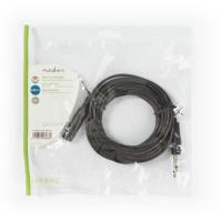 Stereo-Audiokabel | 6,35 mm Male - 6,35 mm Female | 5,0 m | Zwart - thumbnail