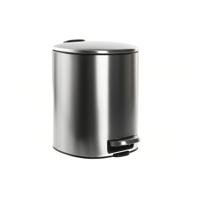 Pedaalemmer DKD Home Decor Zilverkleurig Roestvrij staal Polypropyleen Eenvoudig 5 L - thumbnail