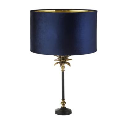 Searchlight TafellampPalm zwart met donkerblauw - EU81211AZ