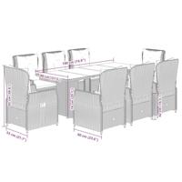 9-delige Tuinset poly rattan zwart - thumbnail