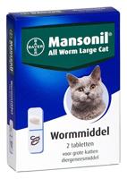 Mansonil grote kat all worm tabletten - thumbnail