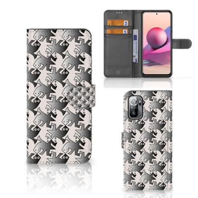 Xiaomi Redmi Note 10/10T 5G | Poco M3 Pro | Telefoonhoesje | Met pasjeshouder | Salamander Grey