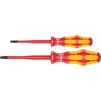 Wera 165 is pz/ s # 1+ 2 schroevendraaierset kraftform plus serie 100. met gereduceerde klingdiameter, 2-delig - 05006470001 - thumbnail
