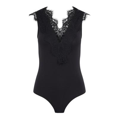 Luxe kanten body zonder mouw - ILU Bodystocking - Mouwloze kanten dames bodysuit - Lingerie body