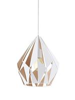Eglo HanglampCarlton 1 31cm wit met goudkleurig - 49932 - thumbnail