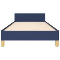 Bedframe zonder matras 90x200 cm stof blauw - thumbnail