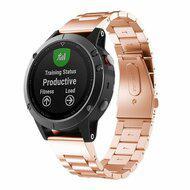 Stalen schakelband - Rosé goud - Garmin Fenix 7s/6s/5s / Instinct 2s / Epix Pro Gen 2 (42mm) - thumbnail