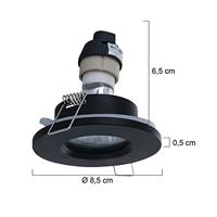 Steinhauer Inbouwspot pelite 2844zw zwart - thumbnail