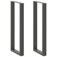 Bartafelpoten 2 st U-vormig 50x(110-111) cm staal antraciet - thumbnail