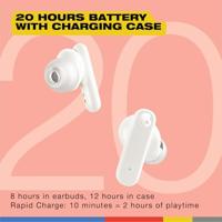 Skullcandy Smokin’ Buds Wireless Earbuds, Bluetooth Headphones, Noise Isolating Fit, Up to 20 Hours Battery, IPX4 Sweat and Water Resistant, Microphone for iPhone Android - Bone - thumbnail