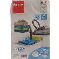 Metaltex Vacuümzakken met Luchtdicht Ventiel 50x67 cm 2 Stuks - thumbnail
