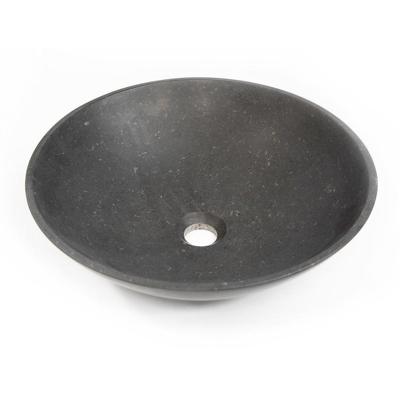 Saniclass Waskom 42x42x12cm - rond - natuursteen basalt Gepolijst zwart Saniclass Waskom 42x42x12cm - rond - natuursteen basalt Gepolijst zwart