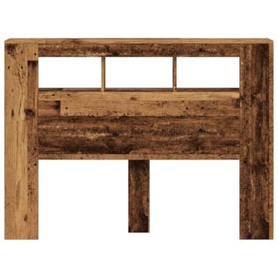 Hoofdeinde met LED 140x18,5x103,5 cm bewerkt hout oud hout Hoofdeinde met LED 140x18,5x103,5 cm bewerkt hout oud hout