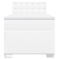 Boxspring met matras kunstleer wit 90x200 cm - thumbnail