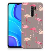 Xiaomi Redmi 9 | TPU Hoesje | Flamingo - thumbnail