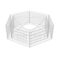 Gabion plantenbak verhoogd zeshoekig 160x140x50 cm - thumbnail