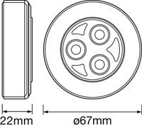 LEDVANCE 4058075227804 DOT-it® L Kleine mobiele lamp LED Zilver - thumbnail