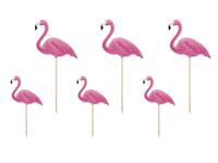 Toppers Flamingo set 6 stuks - thumbnail