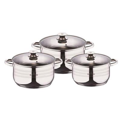 Blaumann gourmet line rvs pannenset 3-delig Blaumann gourmet line rvs pannenset 3-delig
